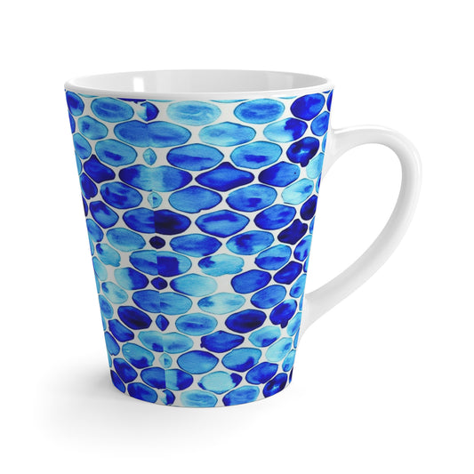 Blue Sea Glass Cappuccino Beverage Latte Mug