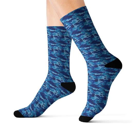 Blueberry Camo Decorative Pattern Sublimation Socks