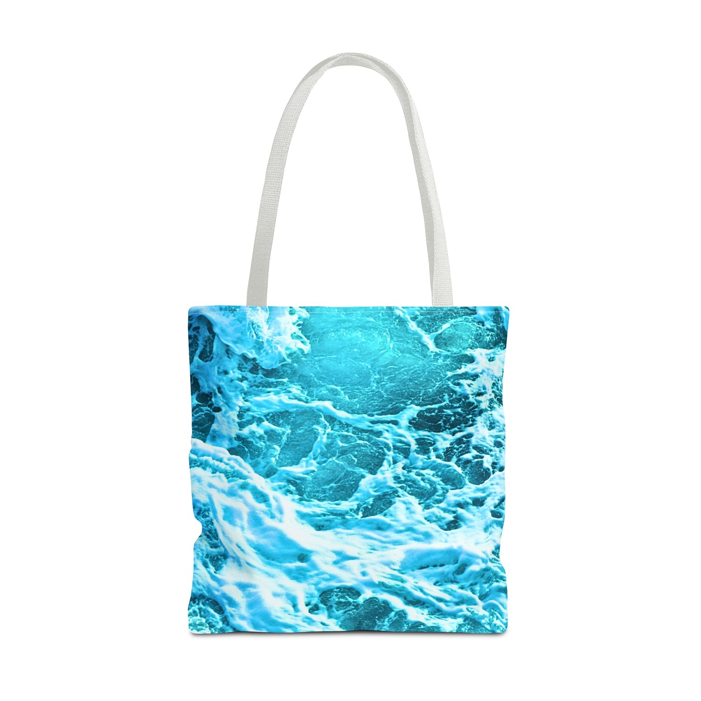 Ocean Blue Waves Book Tote Bag