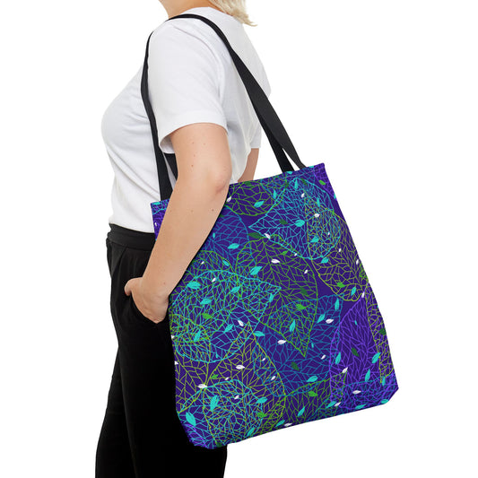 Iridescent Leaves Book Shopping Tote Bag