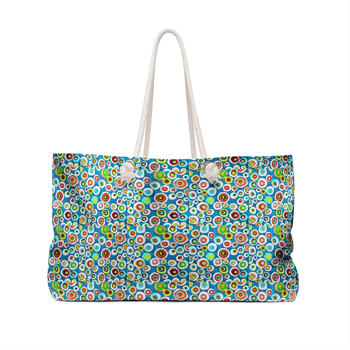 Millefiori Italian Floral Pattern Decorative Shopper Market Beach Weekender Bag