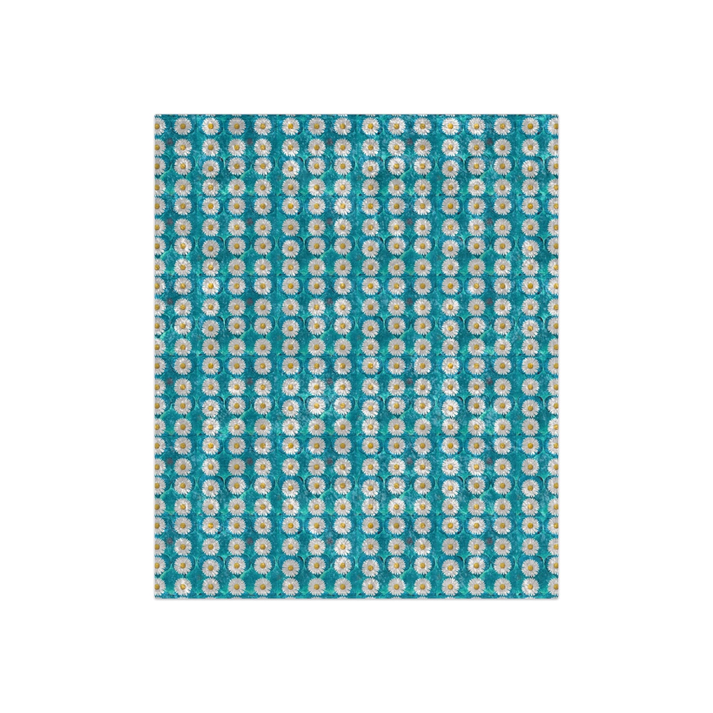 SageDaisy Living Logo Turquoise Arabesque Tile Pattern Warm Cozy Lounge Shimmer Decorative Crushed Velvet Blanket