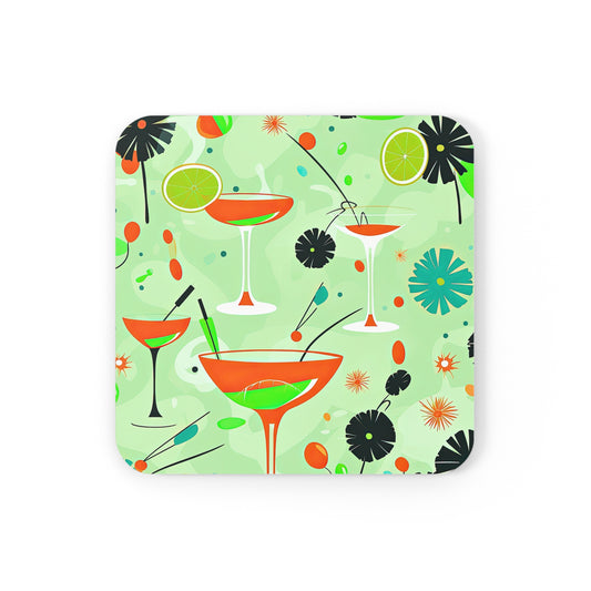 Key Lime Refresher Cocktail Party Beverage Entertaining Corkwood Coaster Set