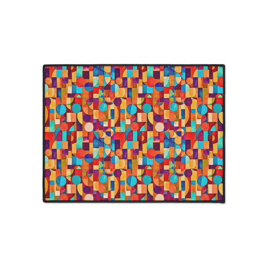 Painterly Cubist Indoor Outdoor Heavy Duty Floor Mat