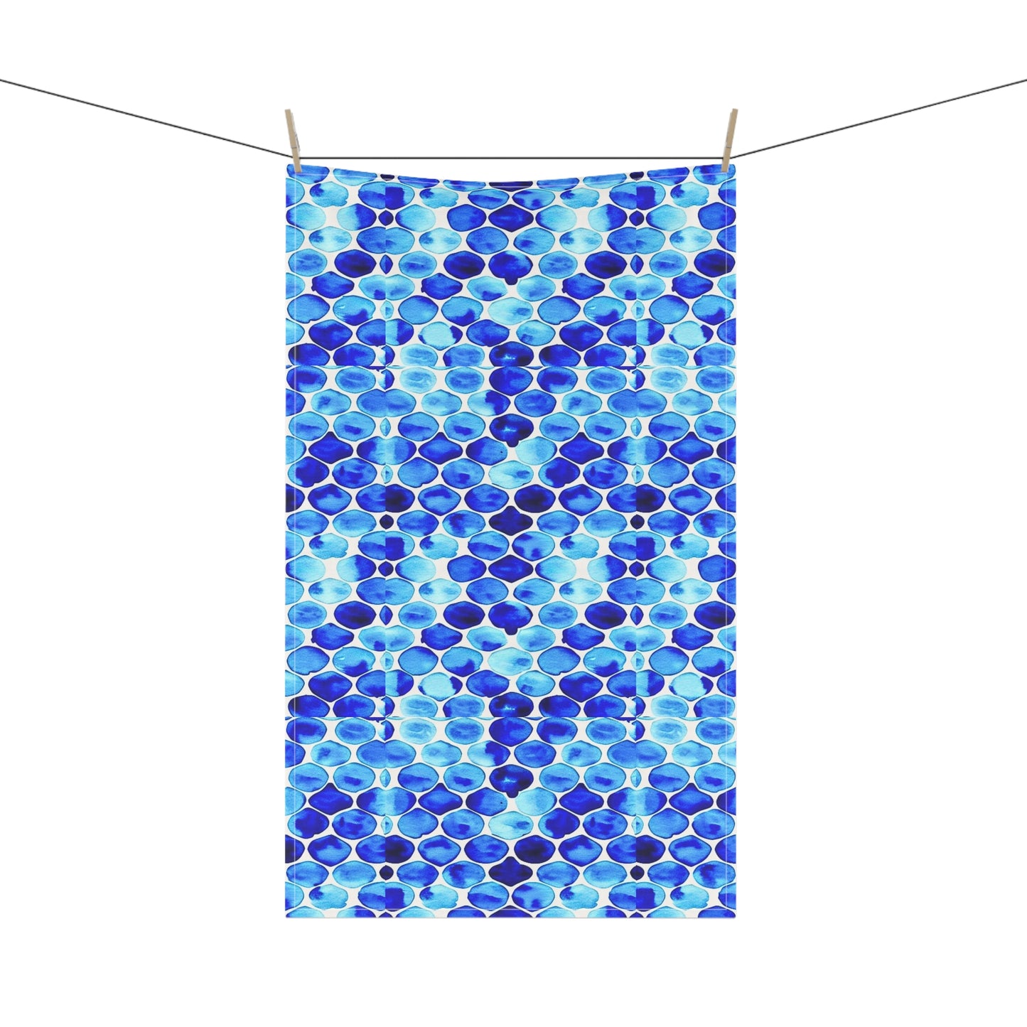 Blue Sea Glass Decorative Kitchen Tea Towel / Bar Towel