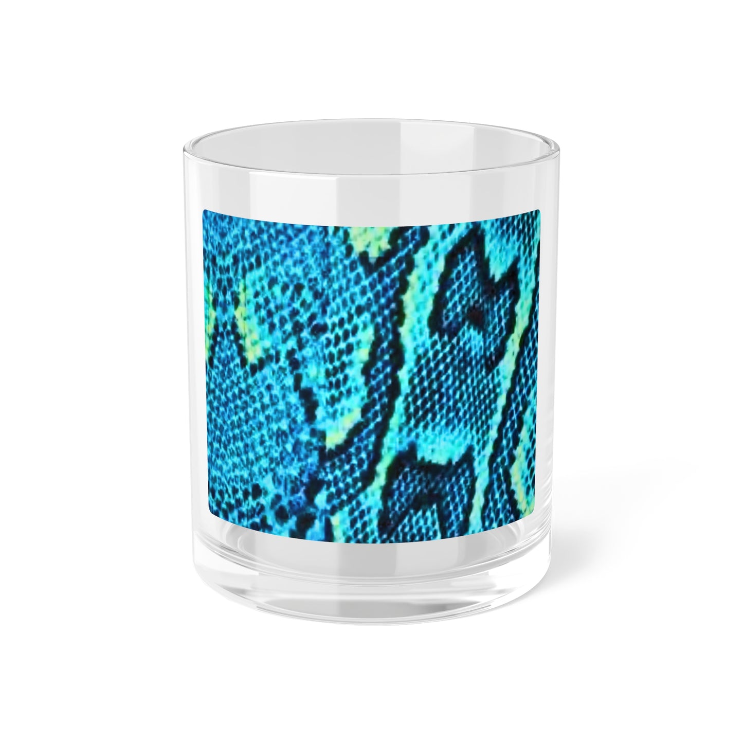 Turquoise Snakeskin Cocktail Party Beverage Entertaining Bar Glass