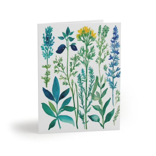 Spring Herbs Decorative Note Greeting Cards (8 pcs)