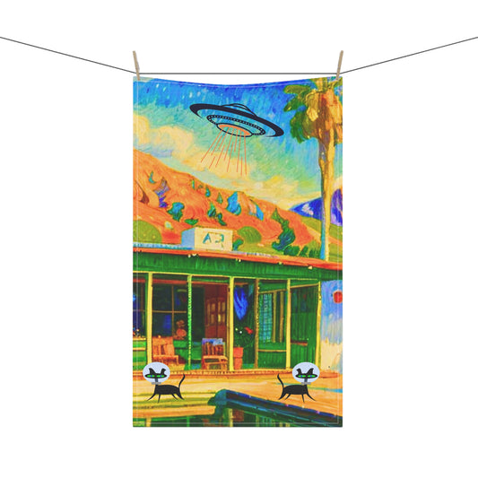 Palm Springs Desert Catranauts Decorative Kitchen Tea Towel/Bar Towel