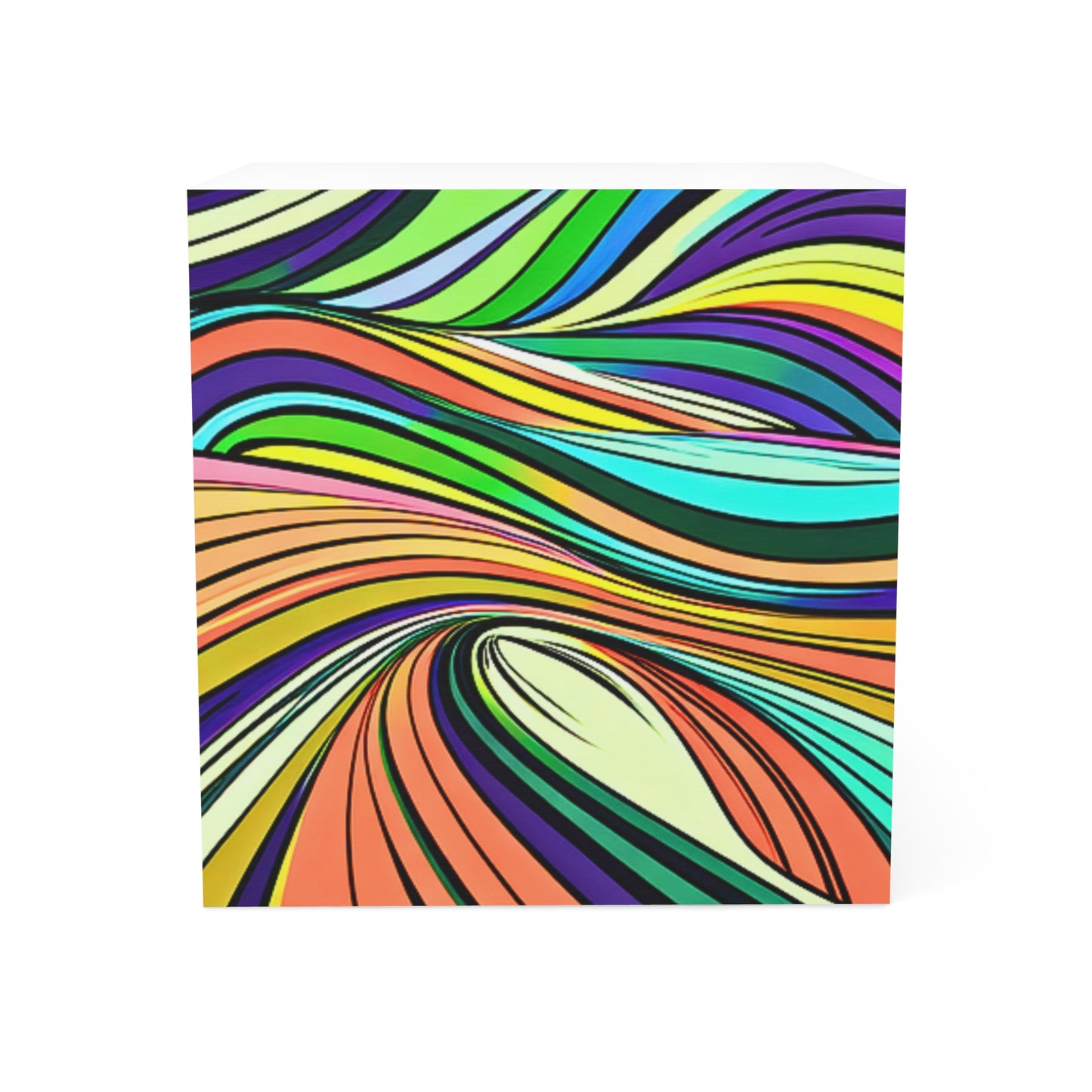 Canyon Waves Pattern Modern Art Paper Note Cube