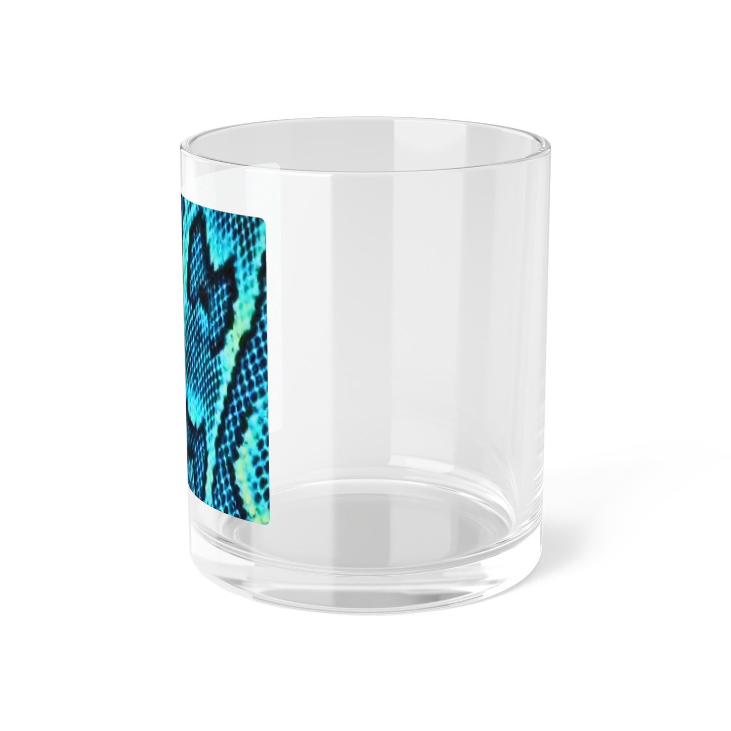 Turquoise Snakeskin Cocktail Party Beverage Entertaining Bar Glass