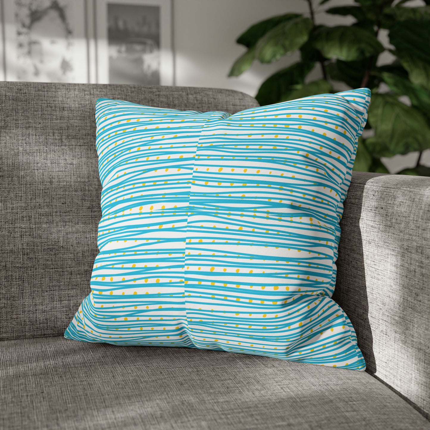 Pool Splash Summer Decorative Spun Polyester Pillow Cover