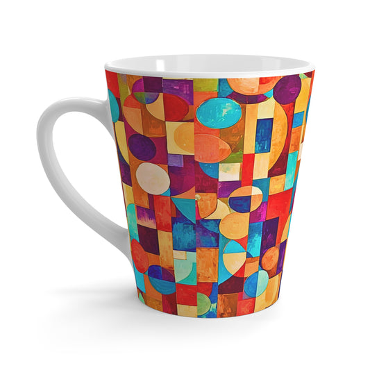 Painterly Cubist Cappuccino Latte Mug