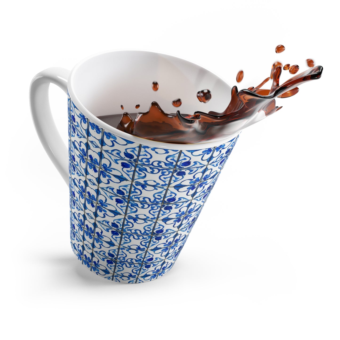 Amsterdam Cafe Blue and White Tile Coffee Cappuccino Tea Decorative Latte Mug