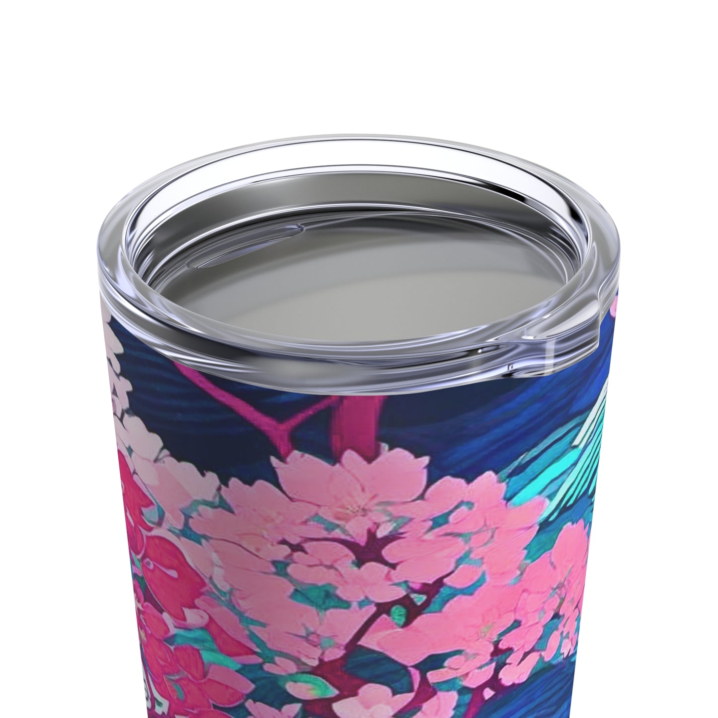 Kyoto Cherry Blossom Wood Block Pattern Hot Cold Coffee Tea Water Beverages Travel  Tumbler 20oz