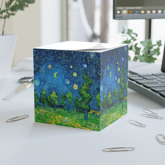 Starry Forest Decorative Paper Note Cube