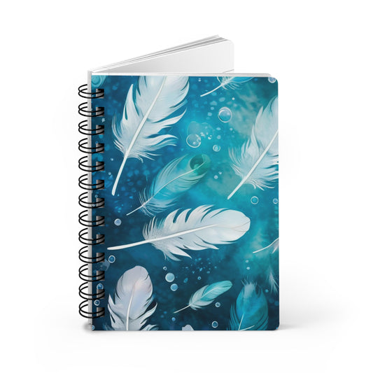 Sea of Feathers Writing Sketch Inspiration Spiral Bound Journal