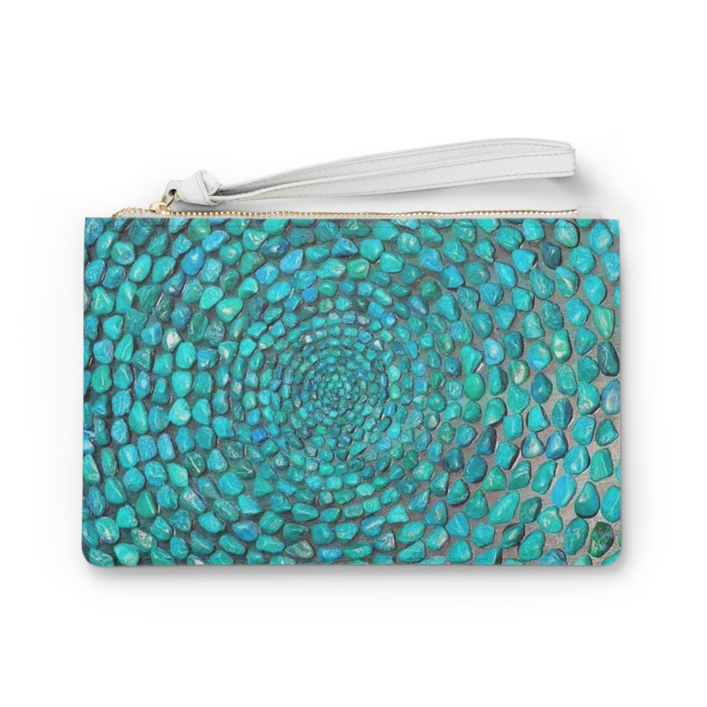 Turquoise Stones Natural Pouch Clutch Bag