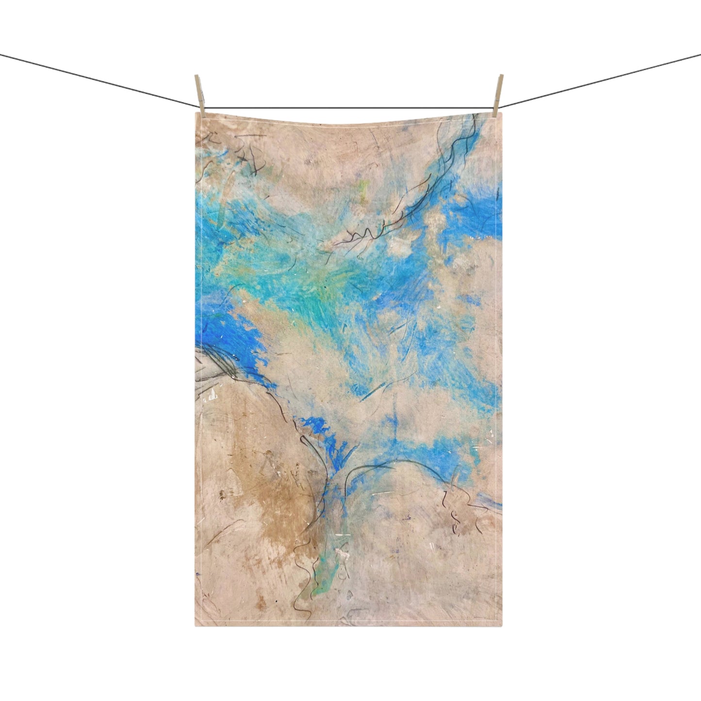 Fresco Clouds Painting Italian Decorative Kitchen Tea Towel/Bar Towel