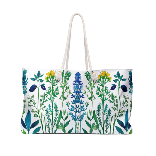 Spring Herbs Market Tote Weekender Bag