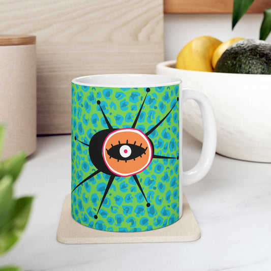 Quasar Eye Leopard MCM Coffee Tea Ceramic Mug