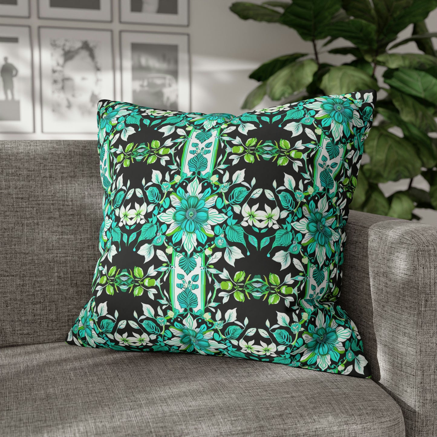 Spring Floral Coronation Decorative Spun Polyester Pillow Cover