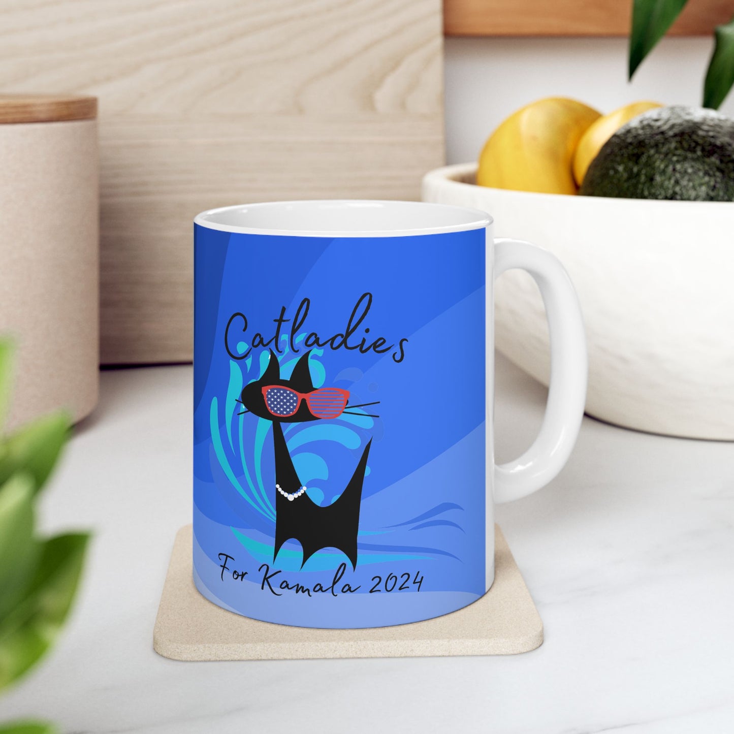 Cat Ladies for Kamala 2024 Ceramic Mug