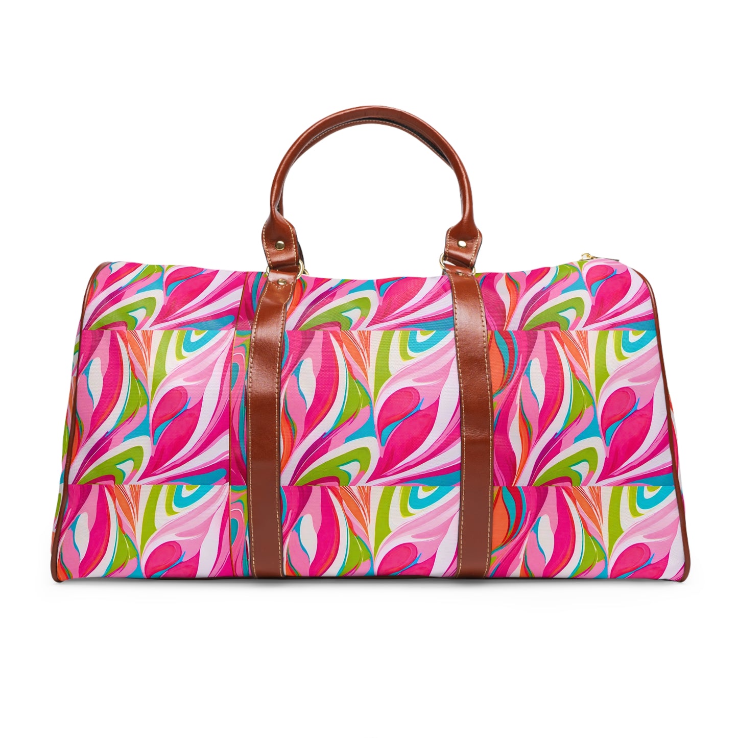 1960s Italian Via Strozzi Mod Vintage Fashion Girl Hot Pink Waterproof Travel Bag