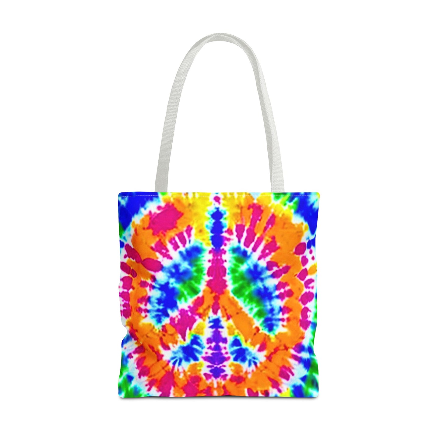 Tie-Dye Peace Vibes Universal Kindness Book Tote Bag