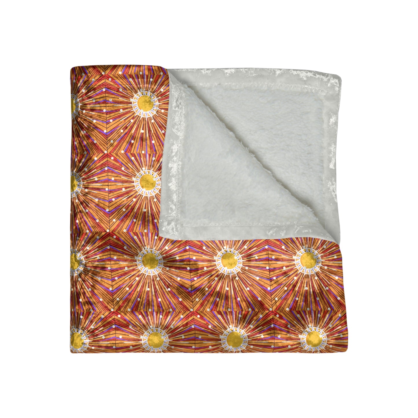 August Sunburst Decorative Crushed Velvet Blanket