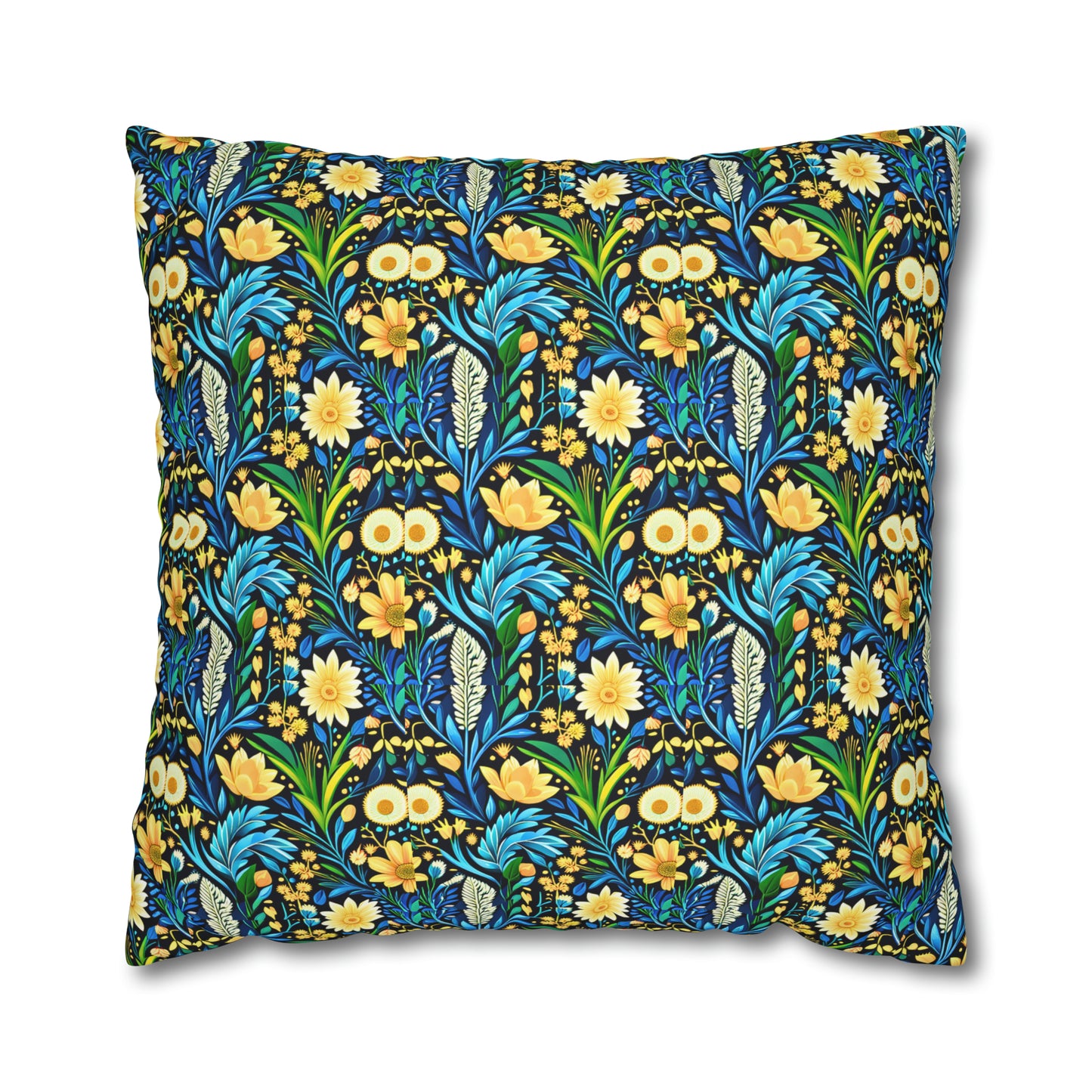 Hyde Park London Early English Daffodil Spring Flowers Decorative Accent Spun Polyester Pillow Cover