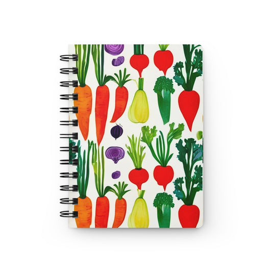 Vegetable Garden Planner Midcentury Modern Watercolor Illustration  Sketch Writing Spiral Bound Journal