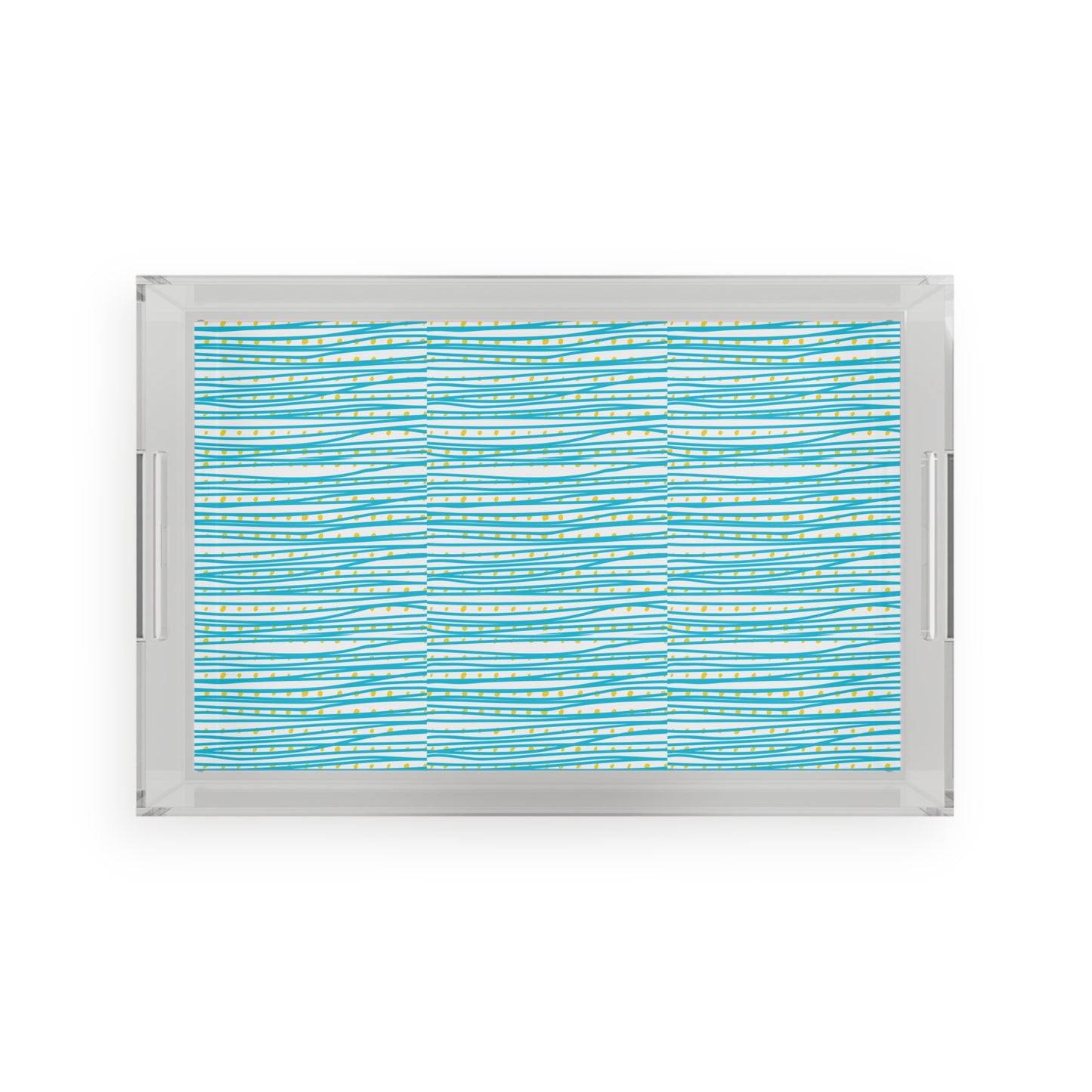 Coastal Sea Currents Ocean Waves Decorative Acrylic Serving Tray