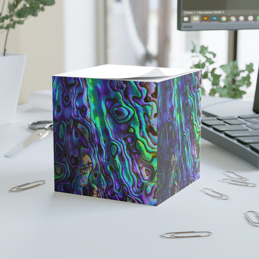 Abalone Jewels Natural Shell Ocean Abstract Paper Note Cube