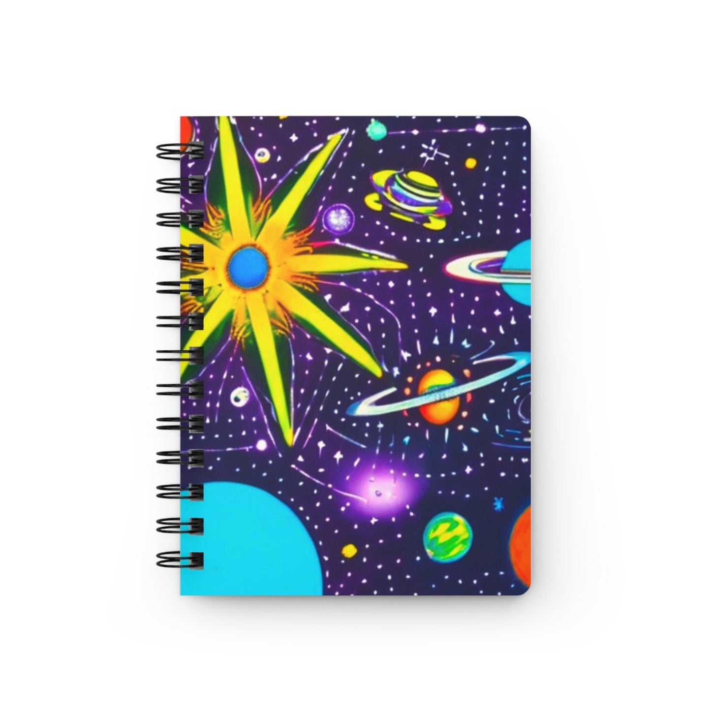 Bright Star Universe Saturn Planets Solar System Writing Sketch Adventure Spiral Bound Journal