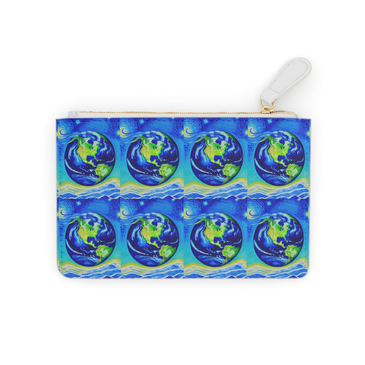 Mother Earth Coin Lipstick Mini Pouch Clutch Bag