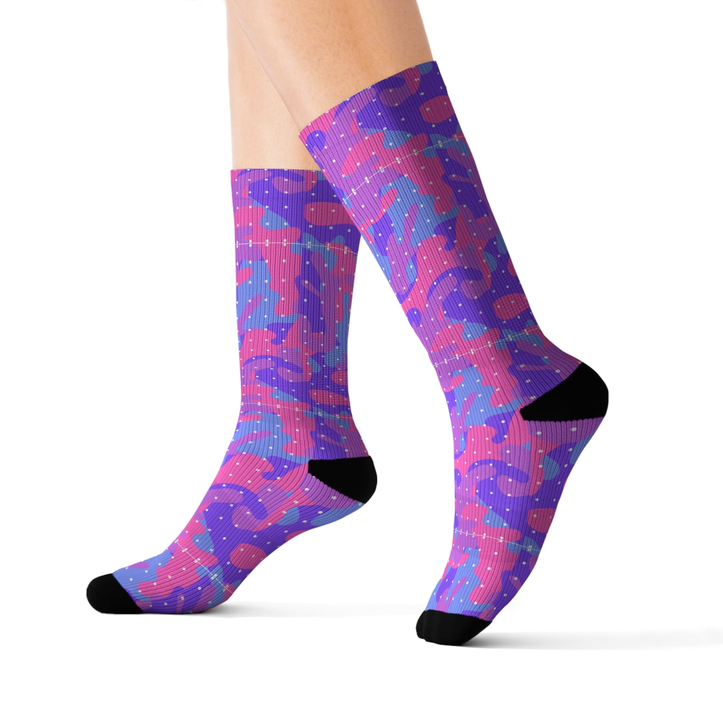 Pink Lava Camo Decorative Pattern Sublimation Socks