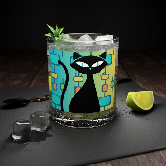 Atomic Cat Midcentury Modern Cocktail Party Beverage Entertaining Bar Glass