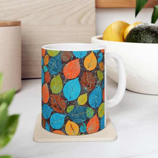 Scattered Leaves Ceramic Mug (11oz)