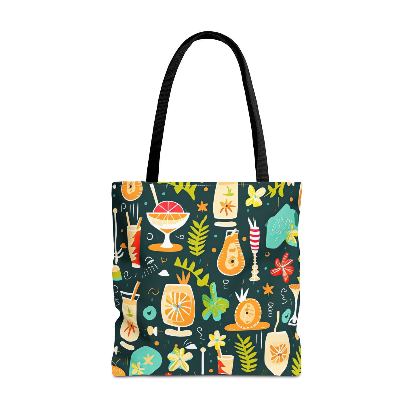 Tiki Summer Midcentury Modern Book Tote Bag