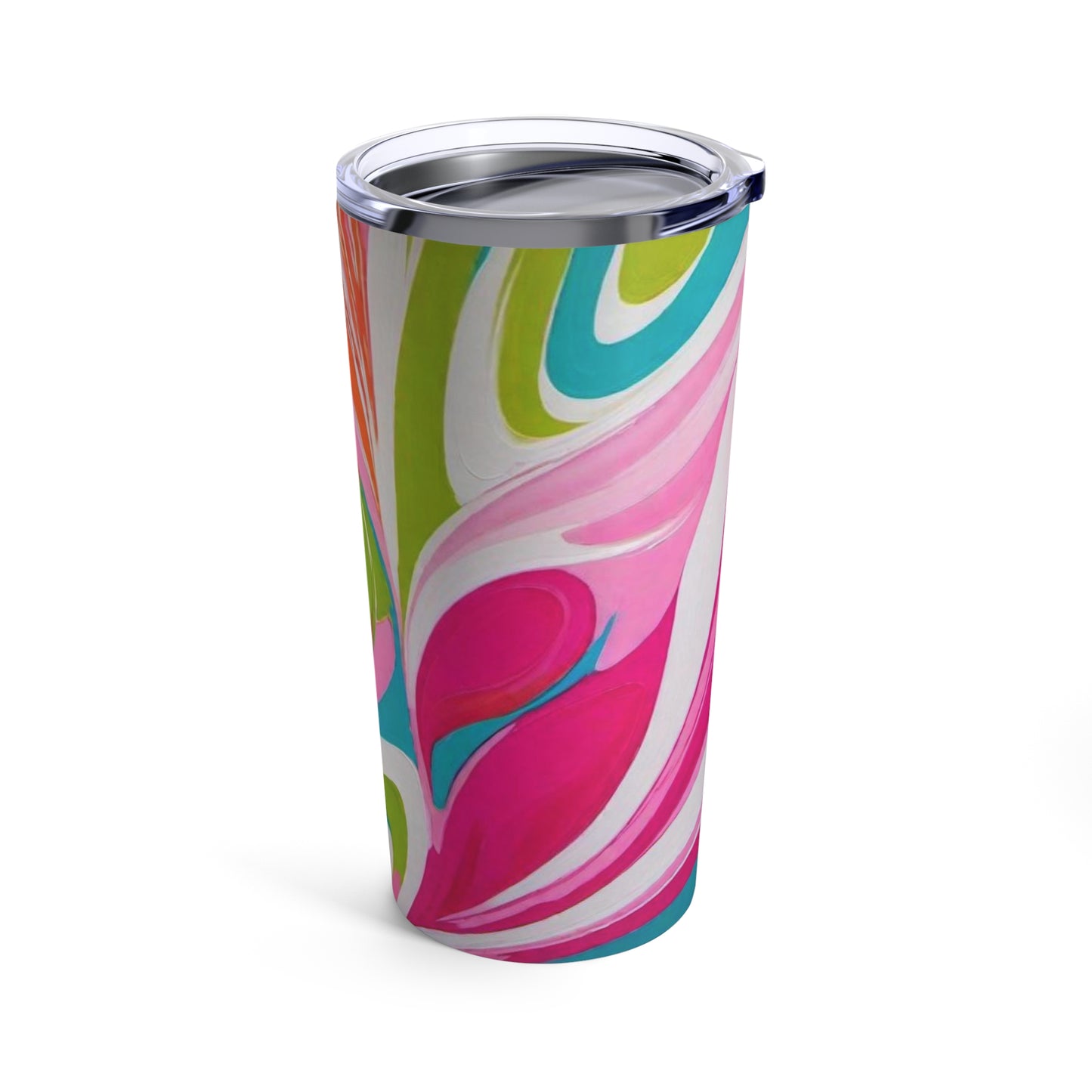 1960s Italian Via Strozzi Mod Fashion Girl Hot Pink Cocktail Party Hot Cold Water Beverage Travel Tumbler 20oz