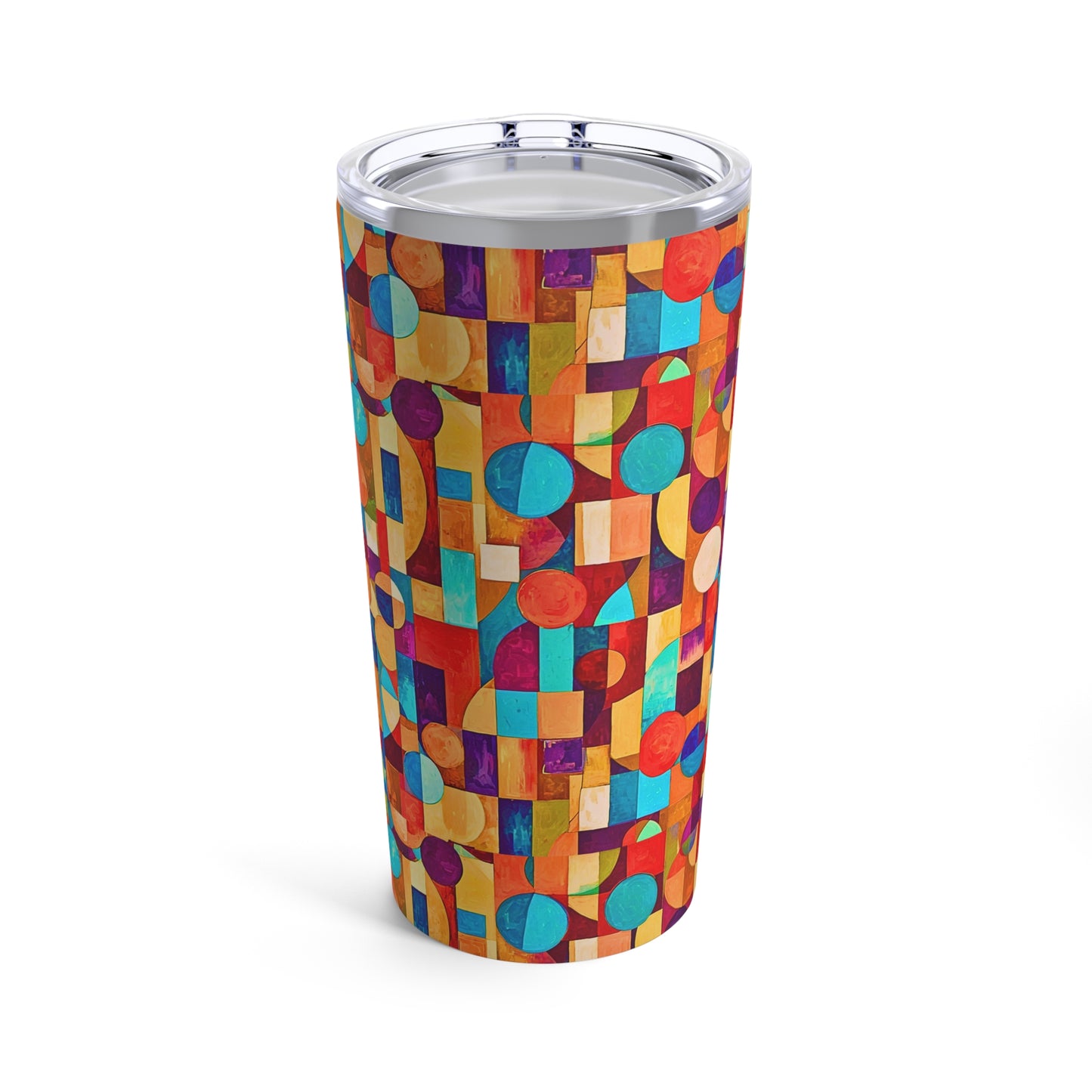 Painterly Cubist Hot Cold Beverage Tumbler 20oz