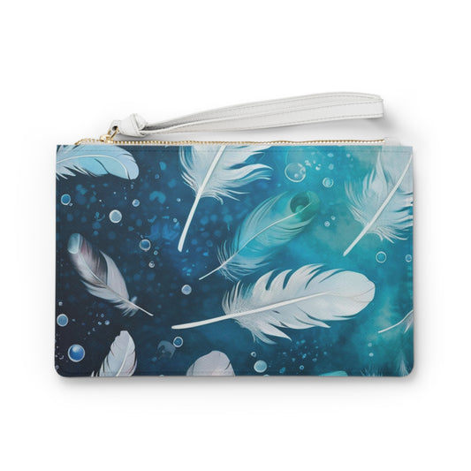 Sea of Feathers Fashion Evening Daytime Pouch Clutch Bag