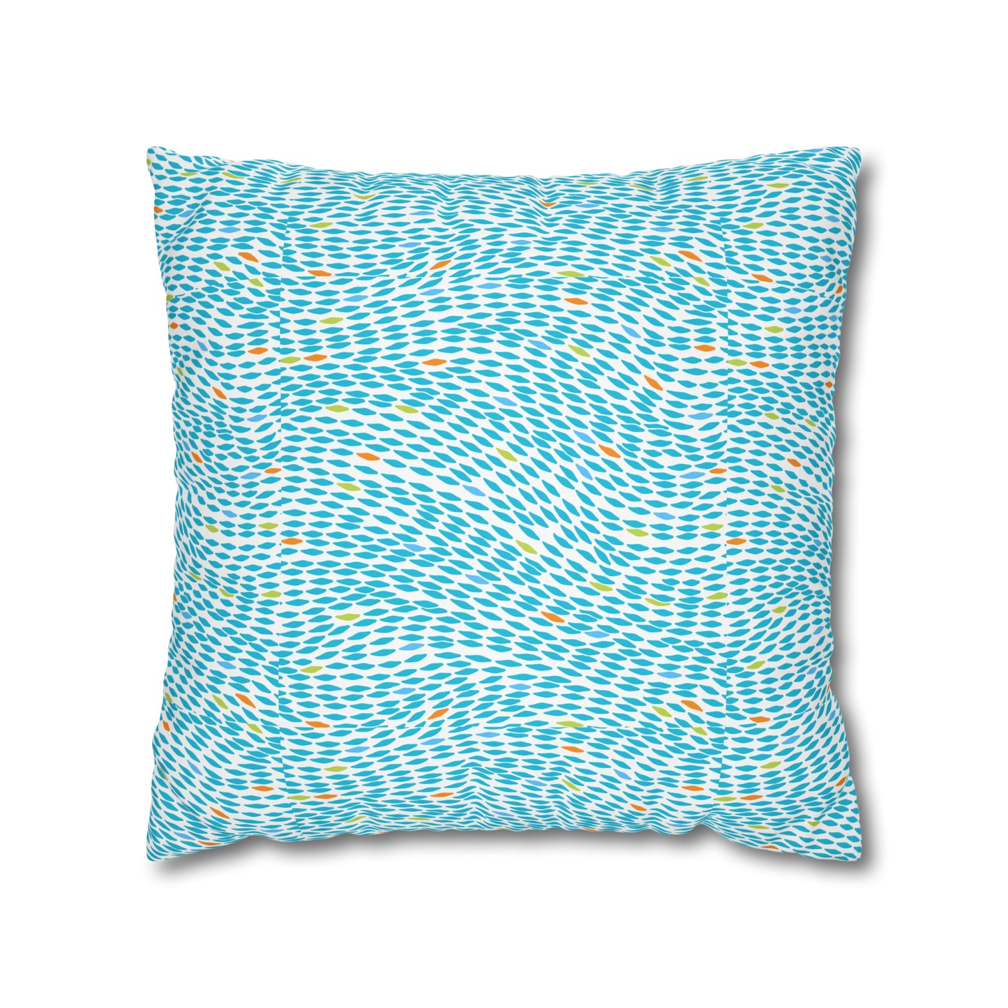 Coastal Sea Currents Ocean Waves Decorative Spun Polyester Pillow Cover