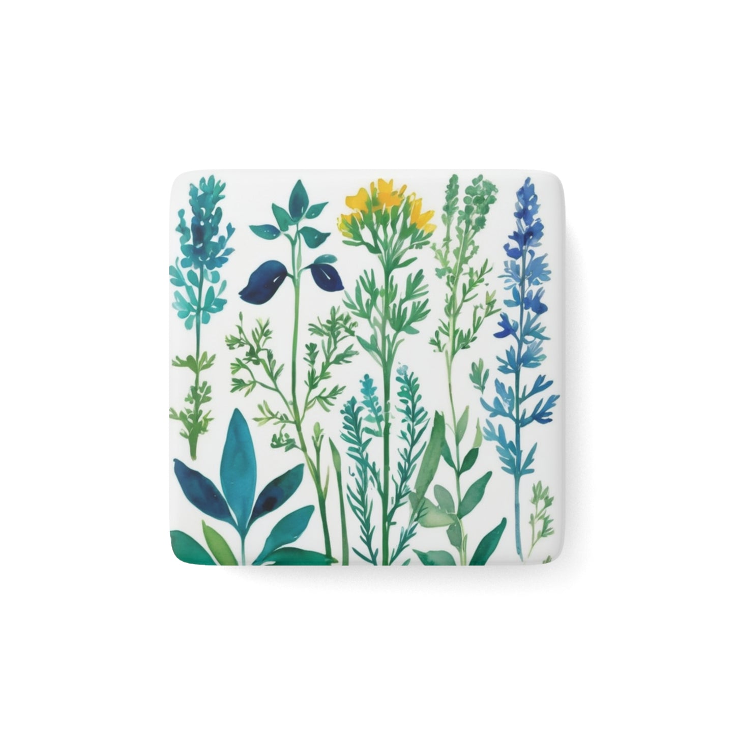 Spring Herbs Decorative Refrigerator  Magnet, Square