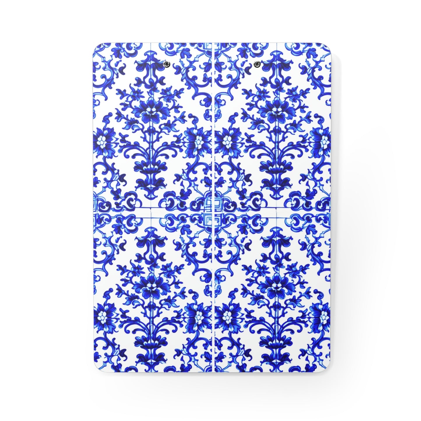 Portuguese Blue and White Tile Pattern Desk Decorative Clipboard