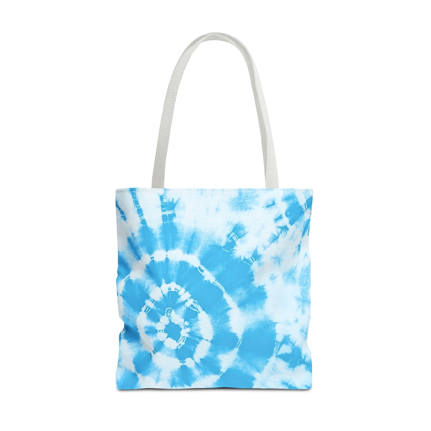 Blue Tidal Wave Tie Dye Book Tote Bag