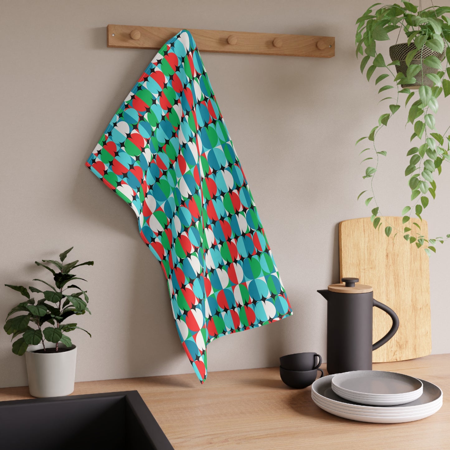 Studio City Midcentury Modern Pattern Decorative Kitchen Tea Towel/Bar Towel