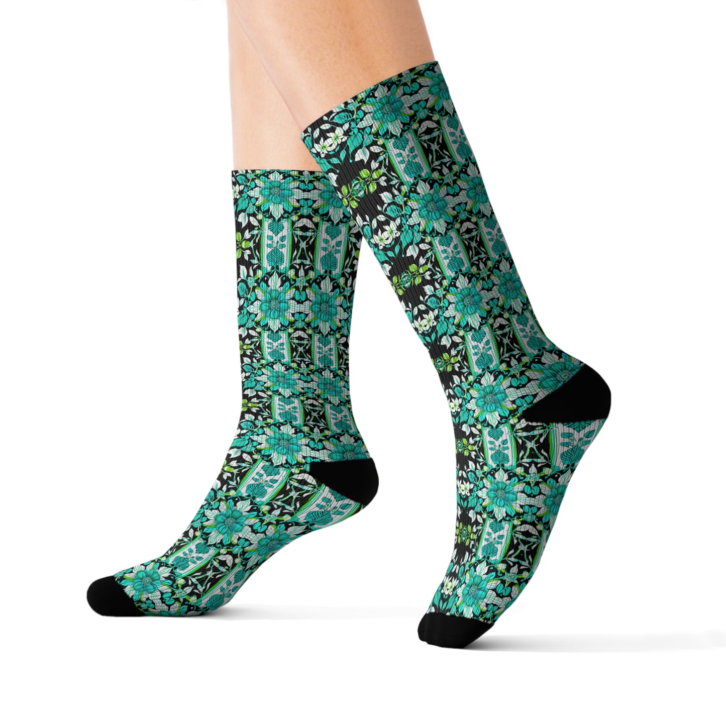 Spring Floral Coronation Sublimation Socks