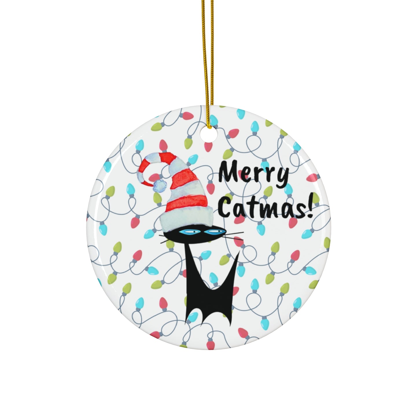 Merry Catmas! Holiday Decorative Ceramic Ornament Special Christmas Edition 2024