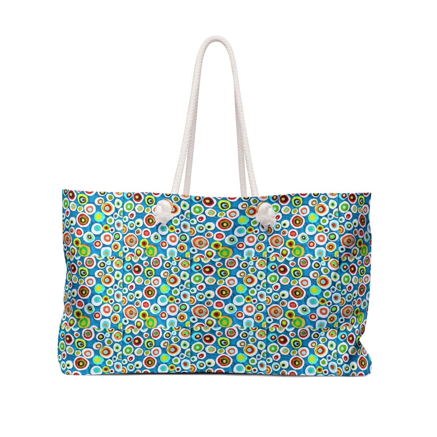 Millefiori Italian Floral Pattern Decorative Shopper Market Beach Weekender Bag